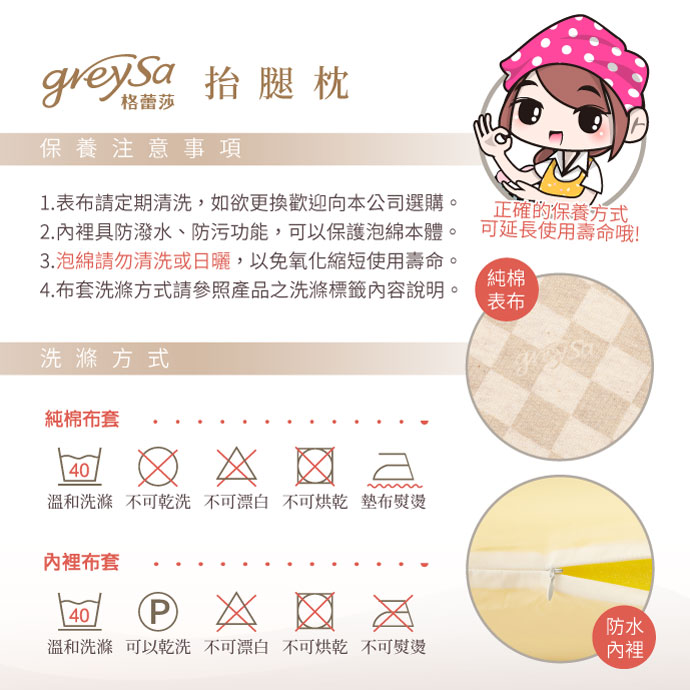 保養注意事項 1. 表布請定期清洗,如欲更換歡迎向本公司選購。 保養注意事項 1. 表布請定期清洗,如欲更換歡迎向本公司選購。