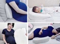 【推薦】新生兒.寶寶防溢奶．孕婦側睡必備斜角枕－GreySa格蕾莎【母嬰專用仰角枕】