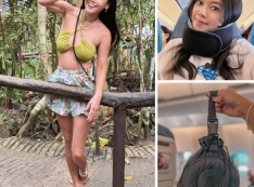 【GreySa格蕾莎全家福旅行頸枕|純棉素面款】旅行不再落枕!不悶熱、可調節、外宿也能睡得安心的頸部小幫手